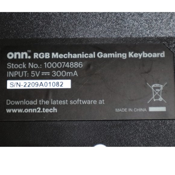 onn. RGB Mechanical Gaming Keyboard Blue Switches, 6ft USB Cable, Black. - Picture 4 of 6